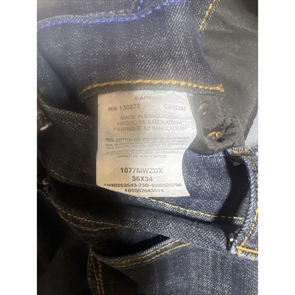 Wrangler Retro Jeans Men 36x34 Slim Boot Cut Blue Denim Workwear Rodeo Stretch